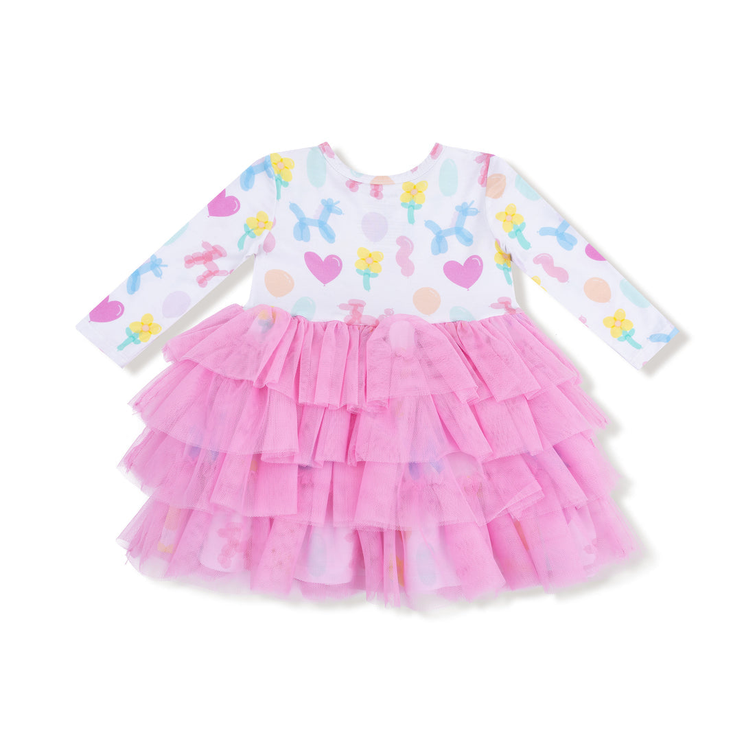 Balloon Animals Pink L/S Tulle Dress