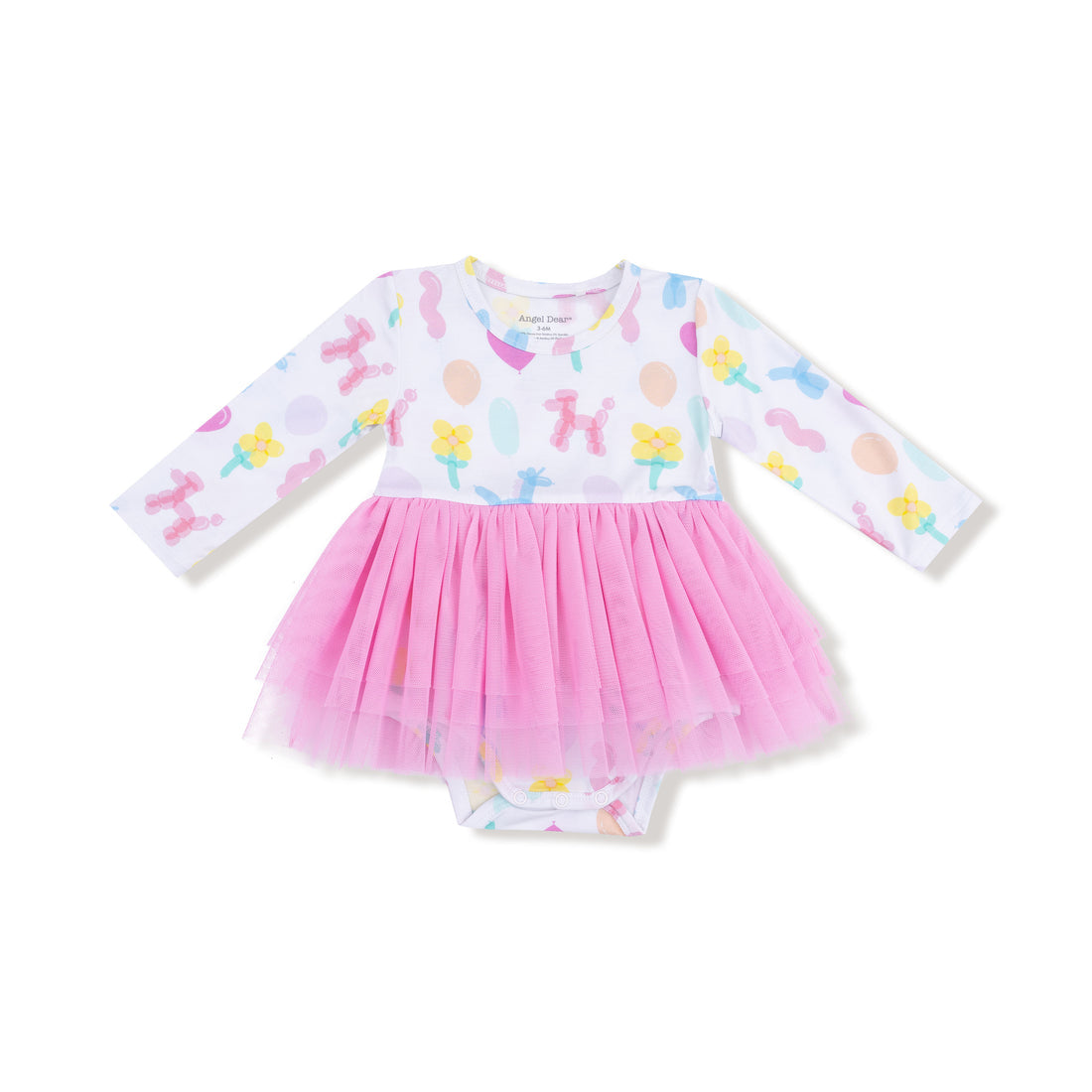 Balloon Animals Pink L/S Tutu Bodysuit