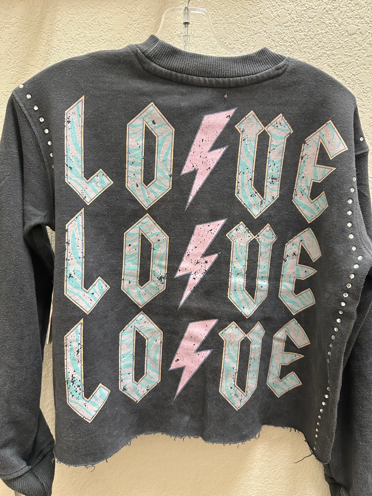 Acid Wash love Sweatshirt