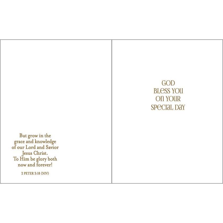 Religious Greeting Card Gold Cross