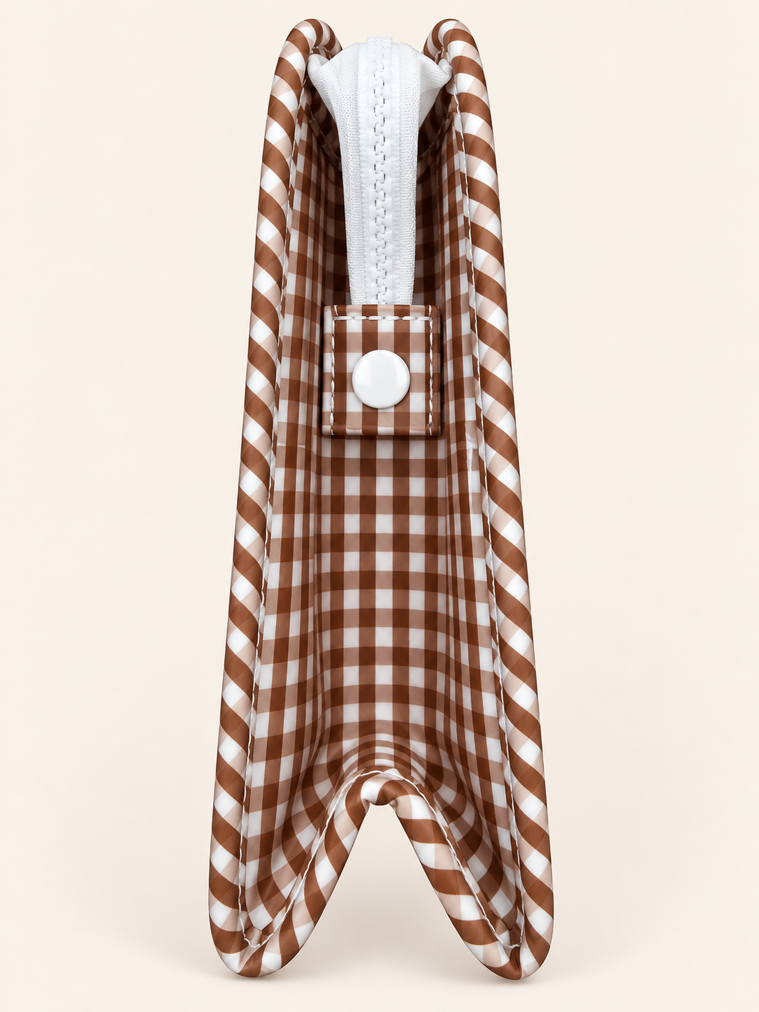 Roadie Large Zip Pouch Gingham Coco