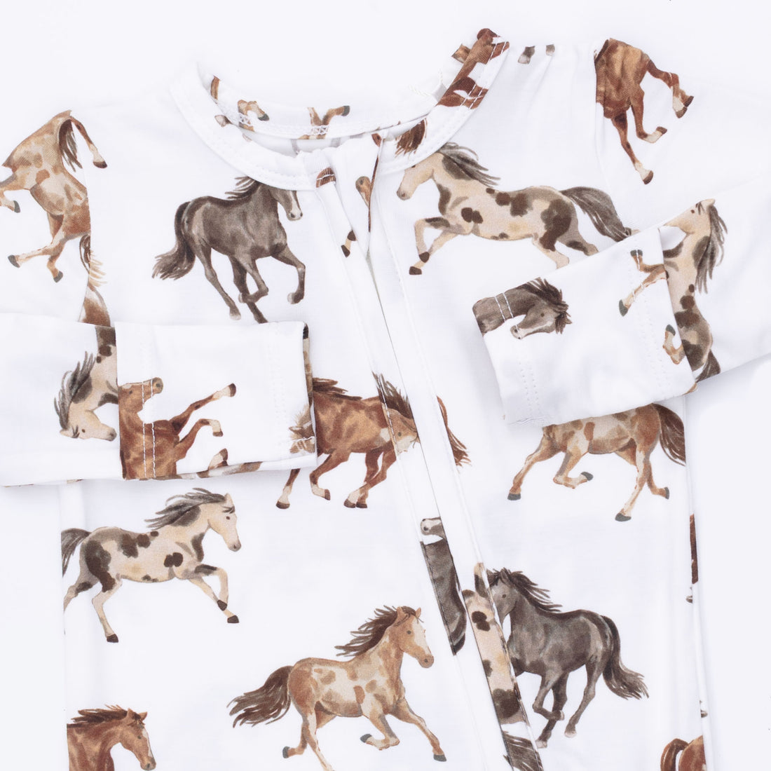 Wild Horses Zipper Footie