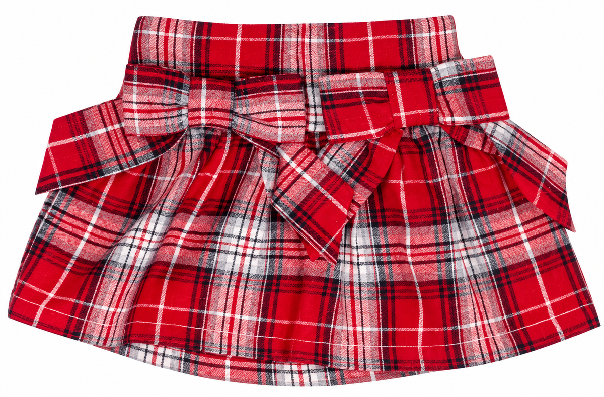Red Plaid Tartan Flannel Skirt