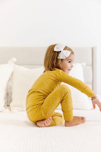 Tulle Bow White Clip