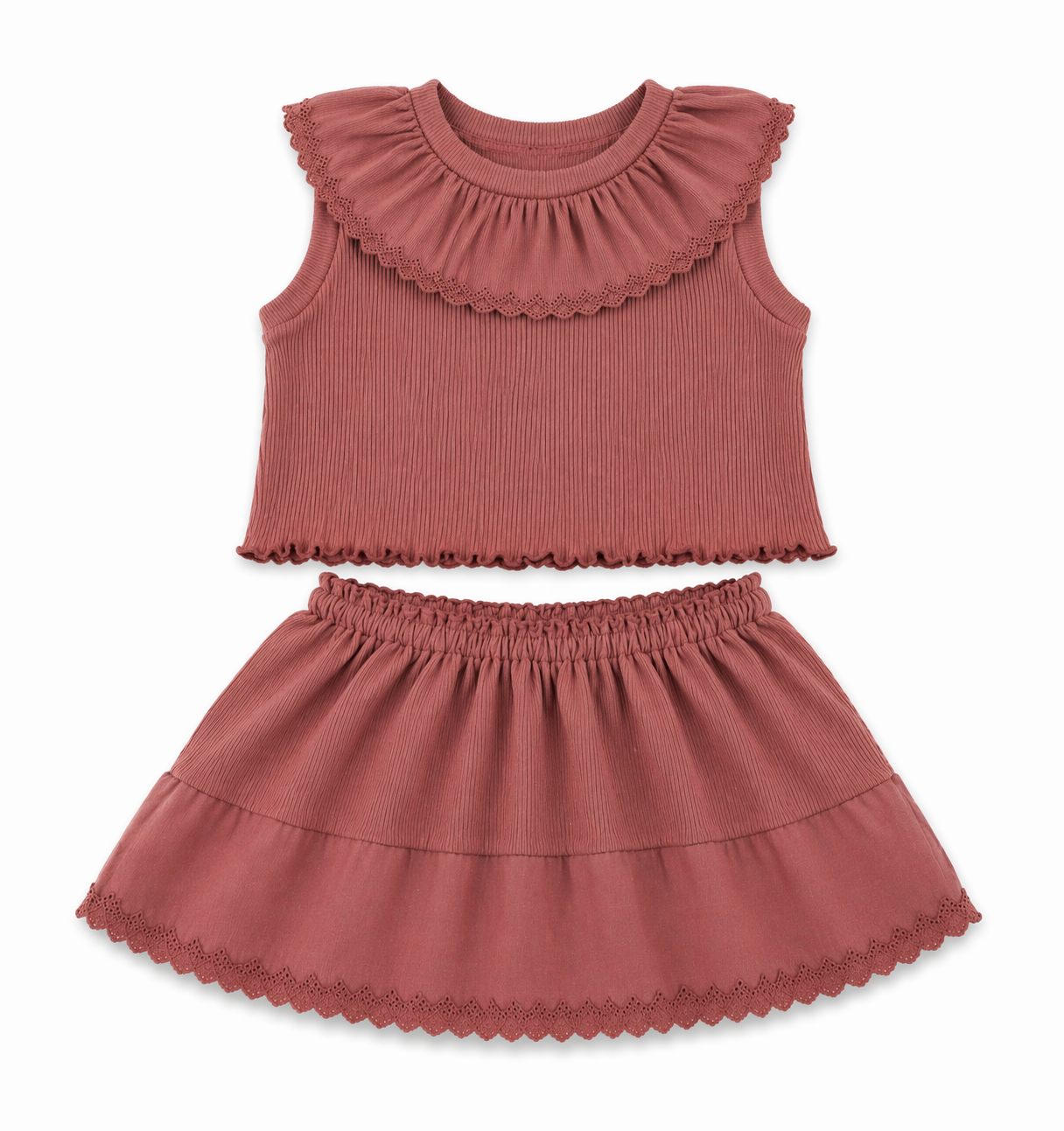 Clay Organic Top with Skort
