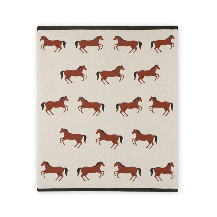 Horse Sweater knit Blanket