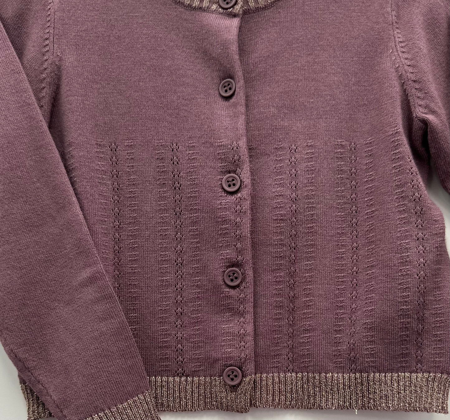 Plum Pointelle Cardigan