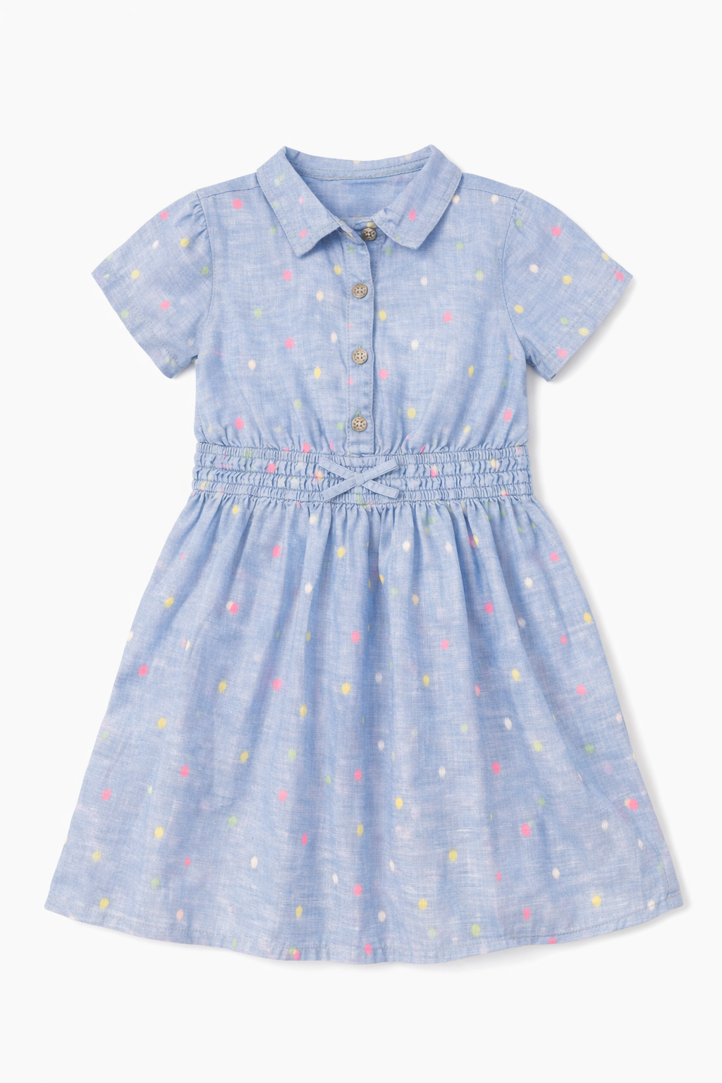 Poppy Smocked Waist Shirt Dress
