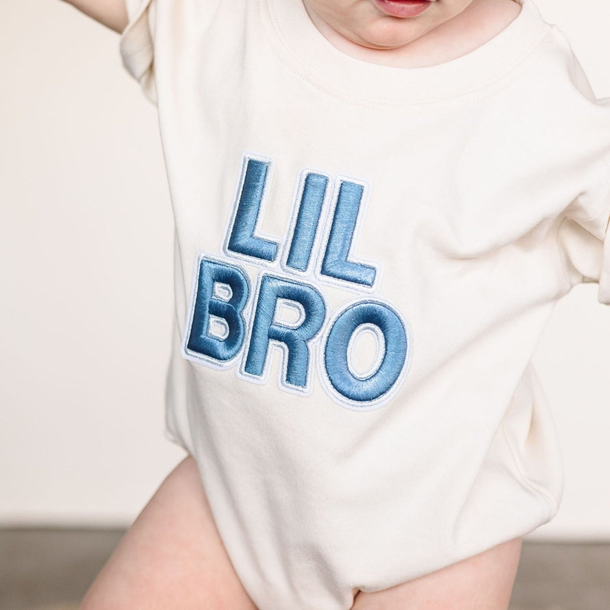 Lil Bro Embroidered Patch Romper