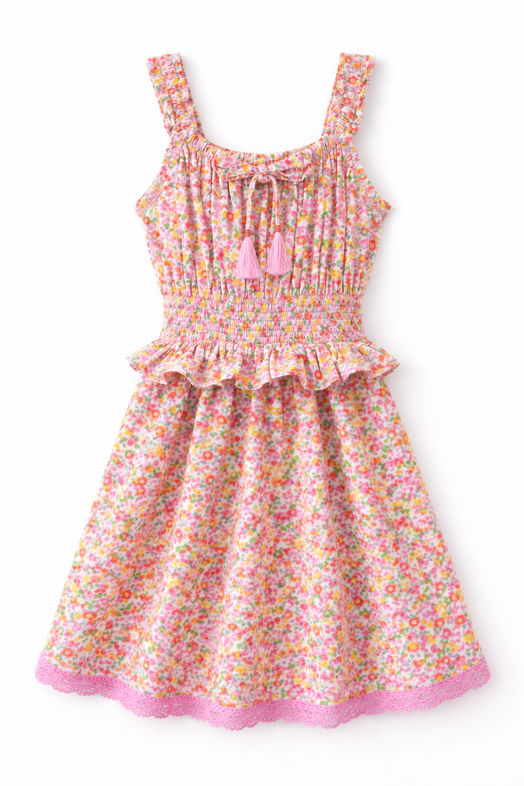 Hot Pink Floral Dress