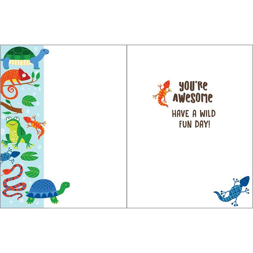 Bday Greeting Card Turtles Lizards