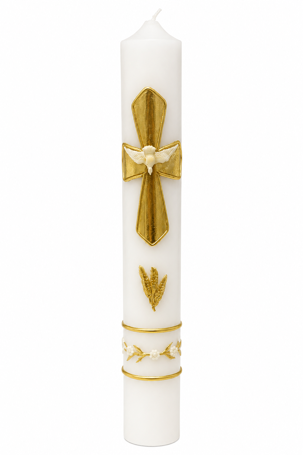 12" Candle with Gold