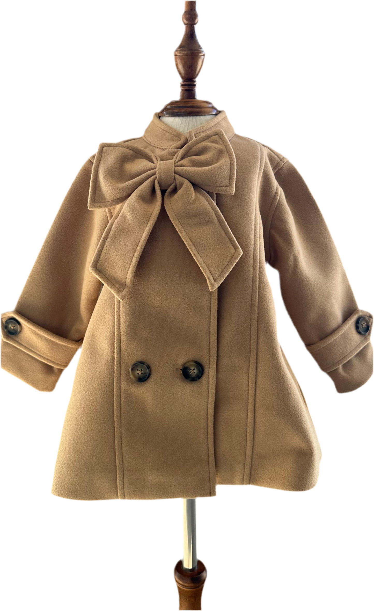Tamarind Pea Coat w/ Bow