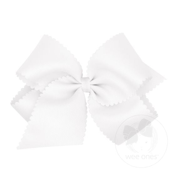 WHT KNG Scallop Bow
