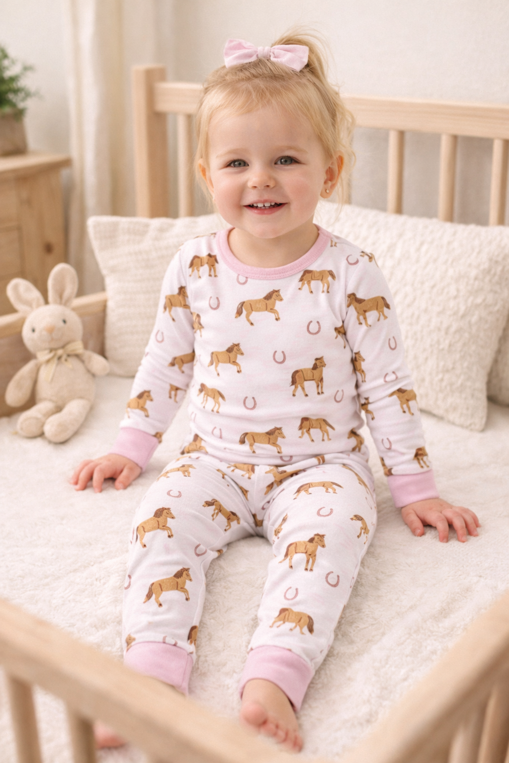 Horses Pink L/S Loungewear Set
