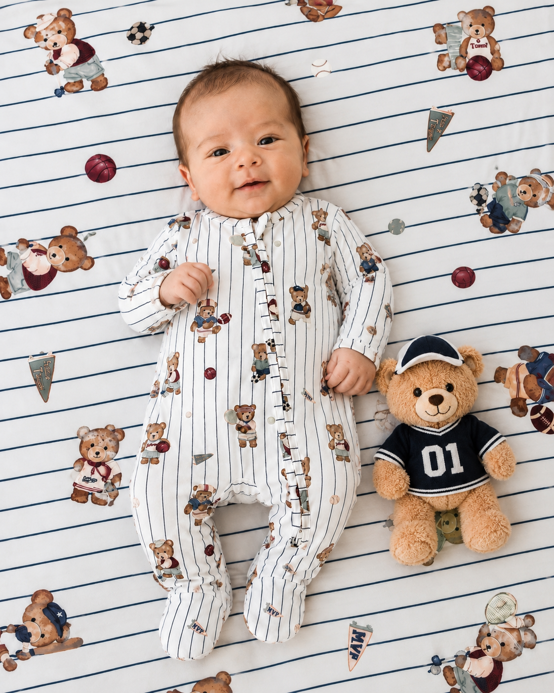 Mixed Sports Bear Swaddle
