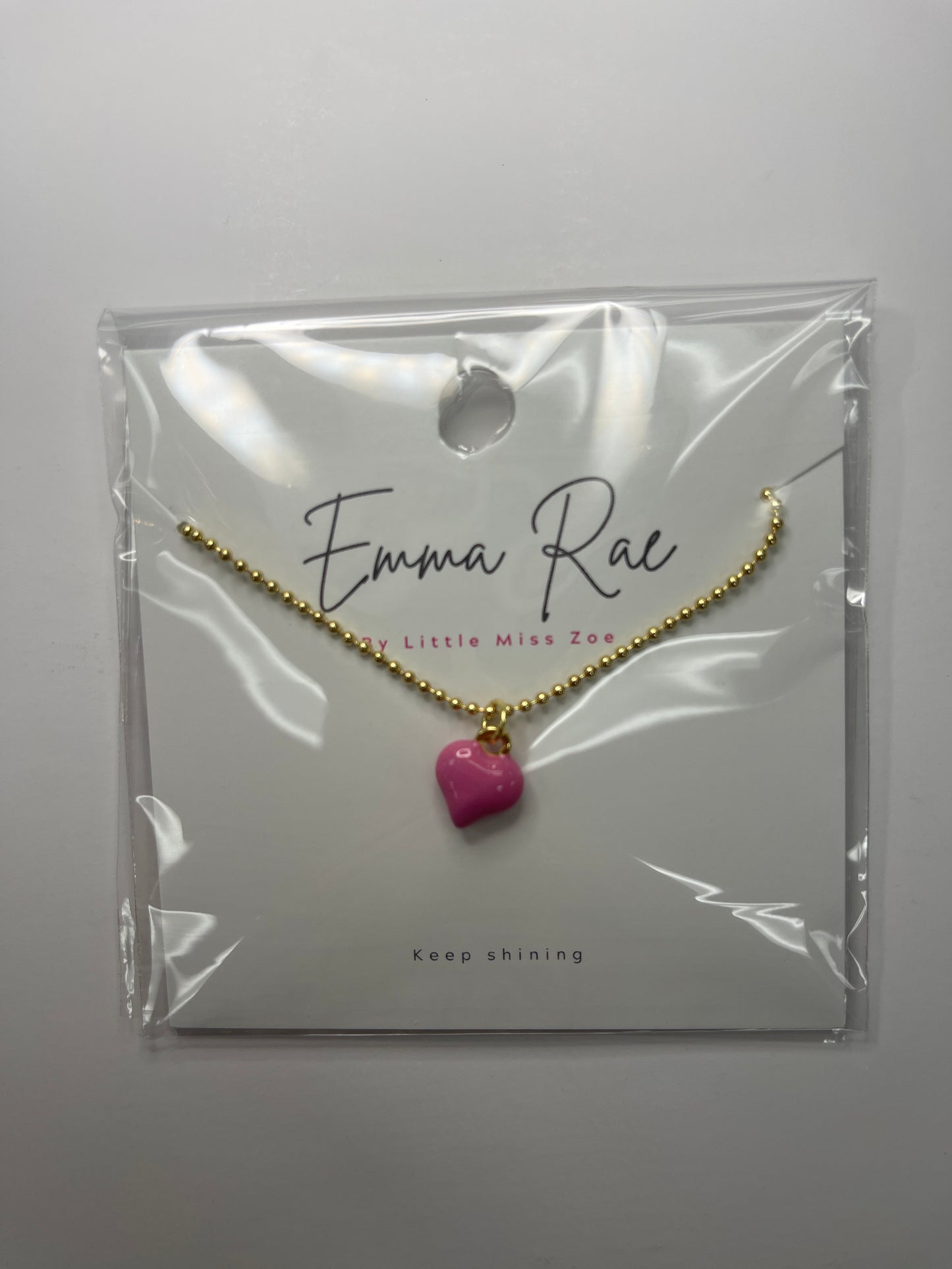 Small Pink Heart Necklace