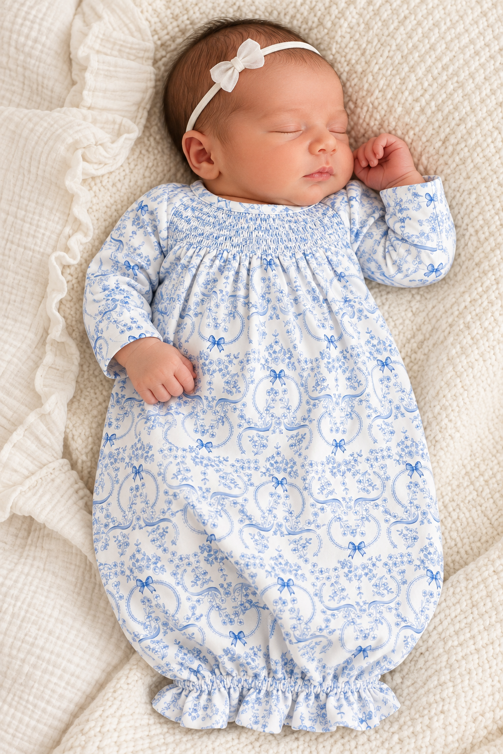 Blooming Bows Light Blue Gown