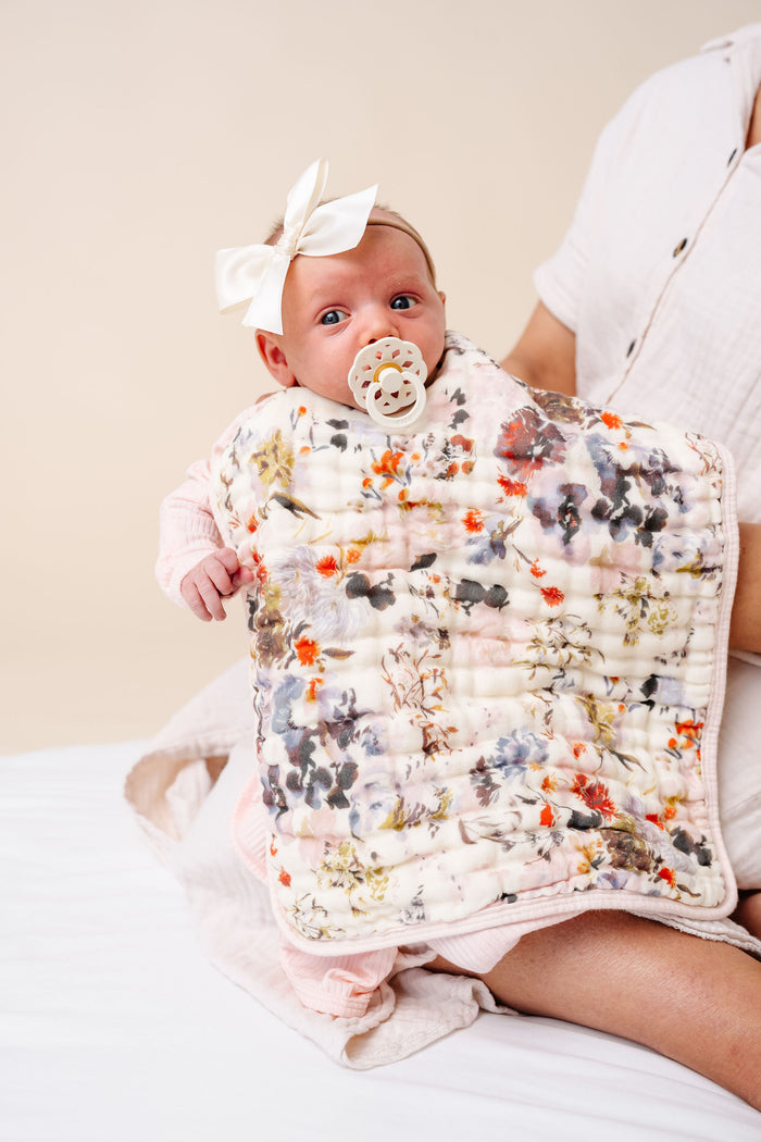 Nellie/Blush Muslin Burp Cloth 2 Pack