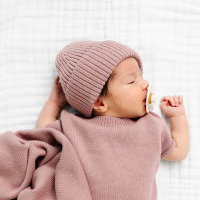 Knit Beanie Mauve
