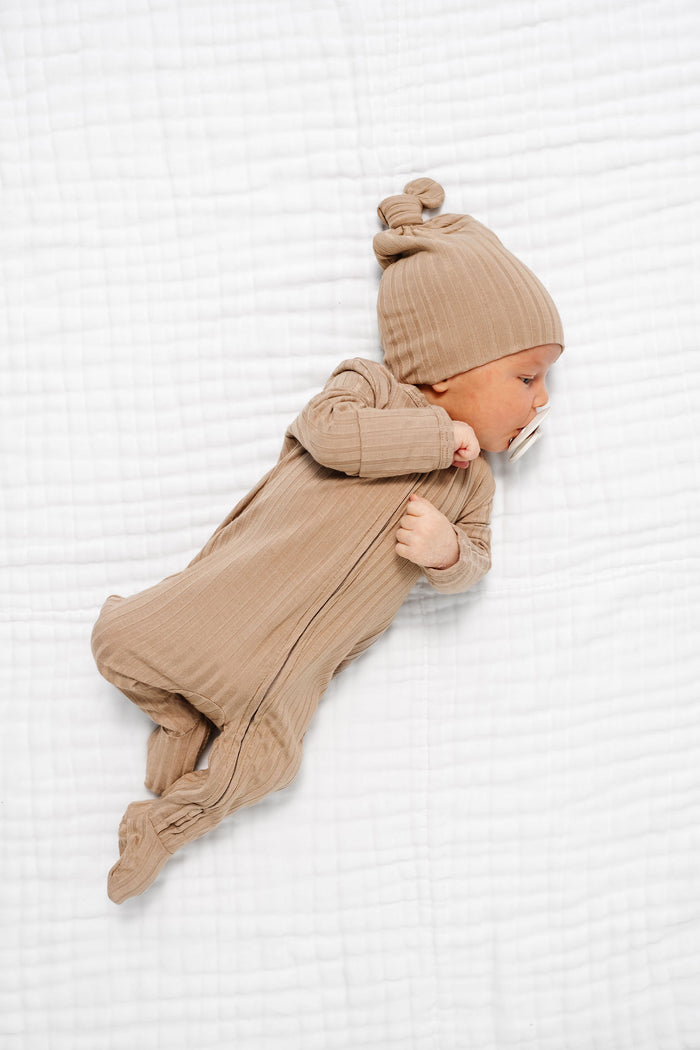 Jake Ribbed Zipper Footie