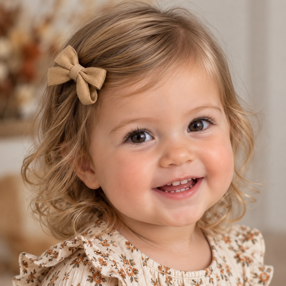 Natural Tiny Velvet Luxe Bow