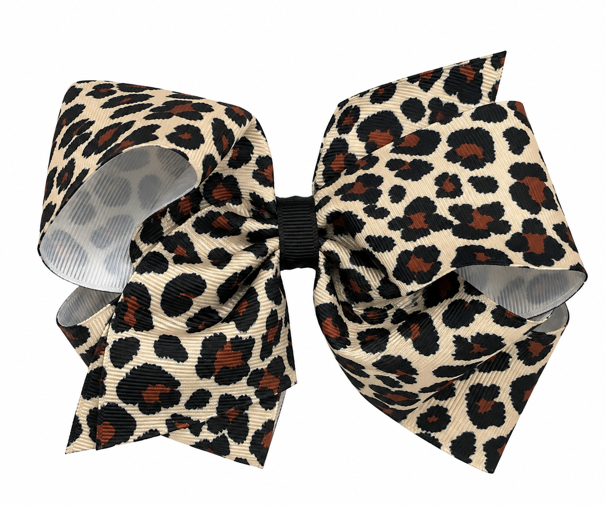 Leopard Print Hair Bow