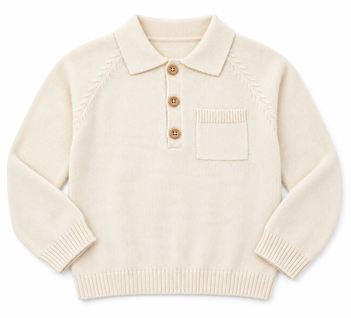 Cream Knitted Polo