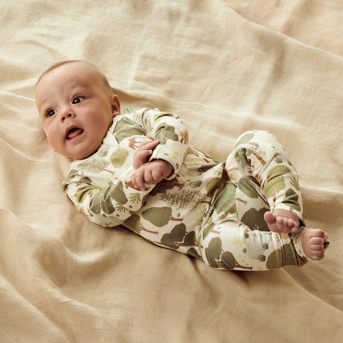 Little Trees Zipsuit with Feet