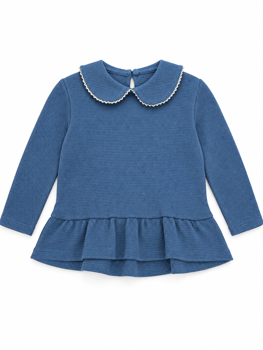 Slate Blue Peplum Top
