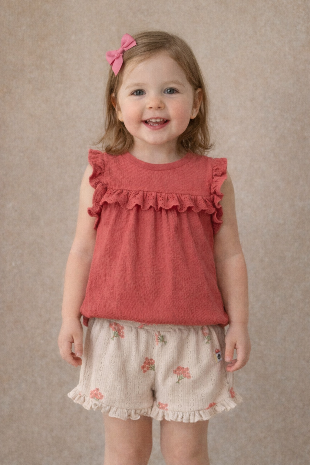 Ruby Ruffle Tee with Knit Short