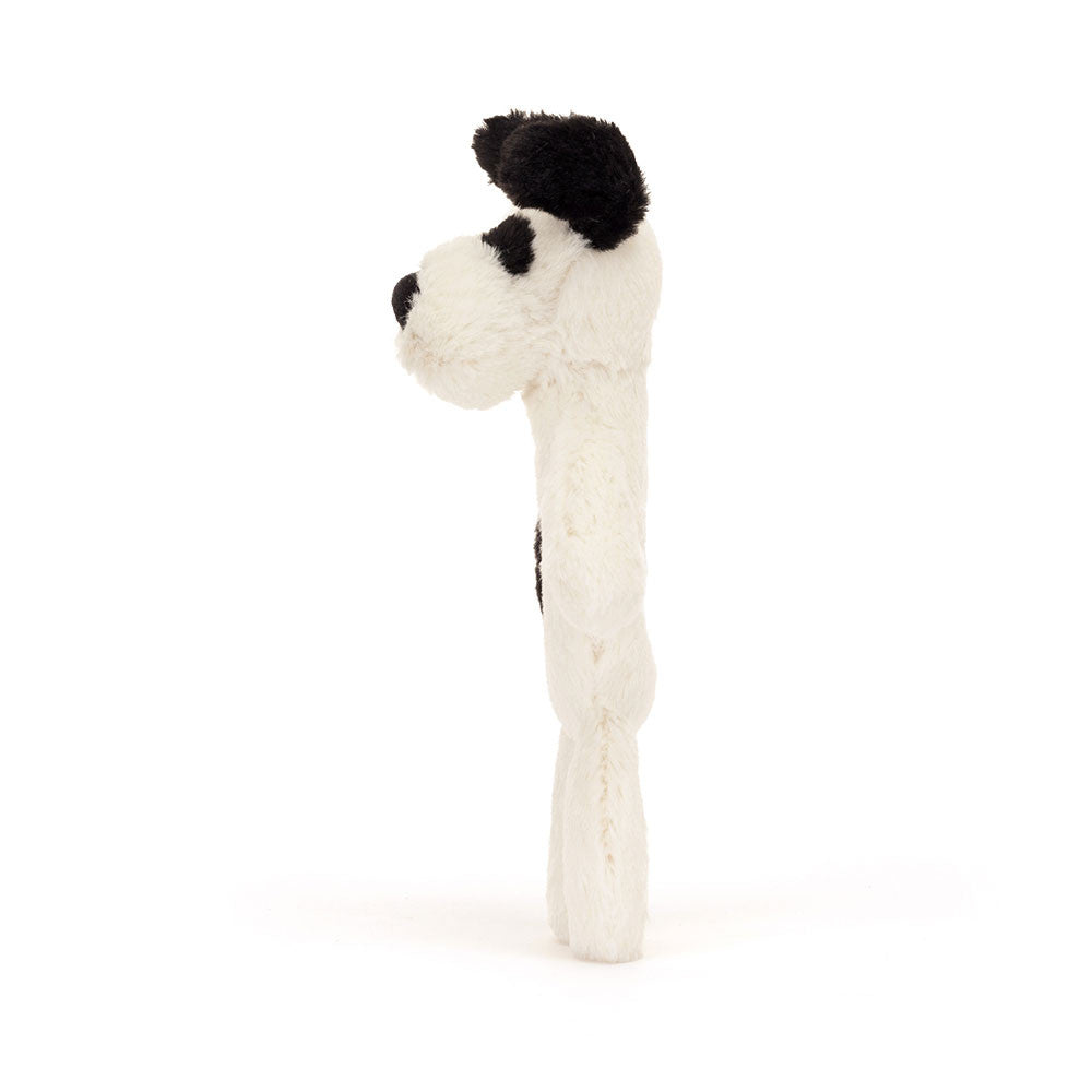 Bashful Black/Cream Puppy Rattle