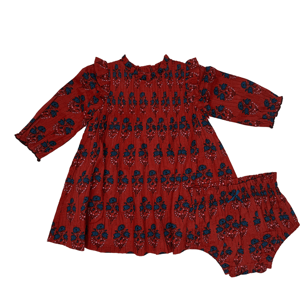 Jaipur Red Strawflower Baby Set