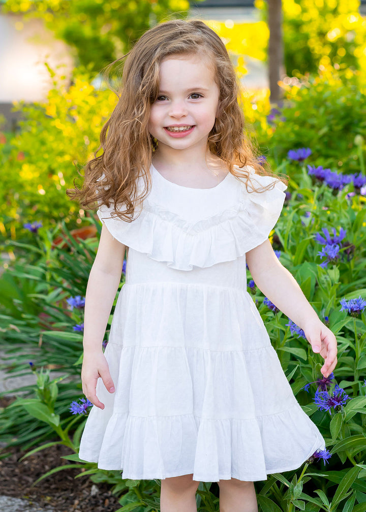 White Ruffle Dreams Dress