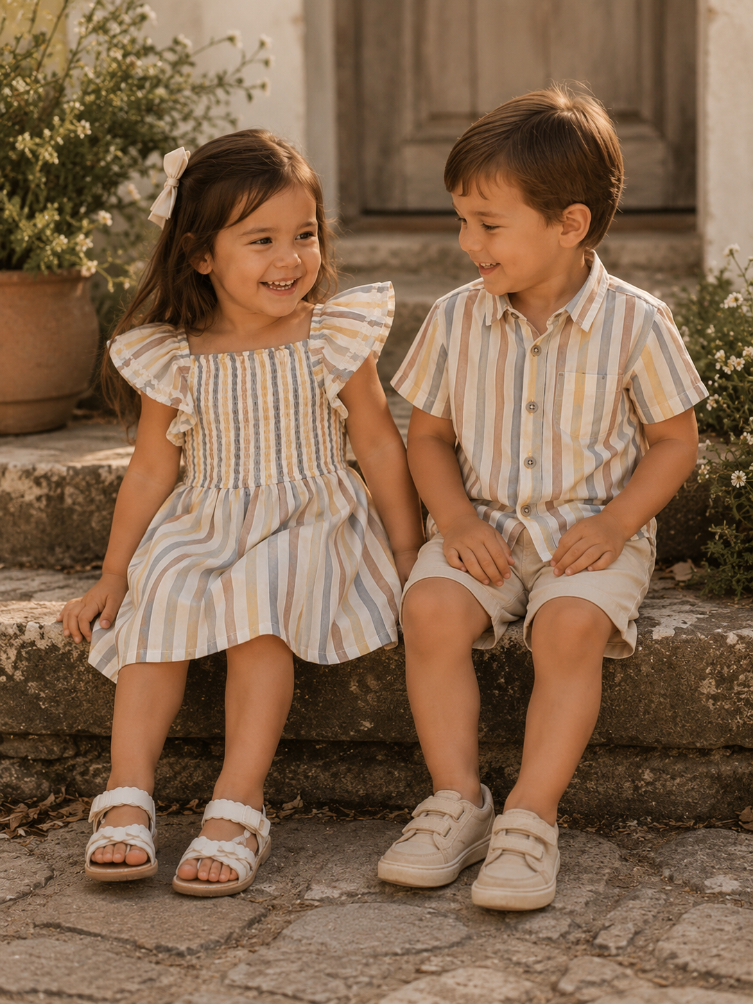 Lindsay Dress Valencia Stripe