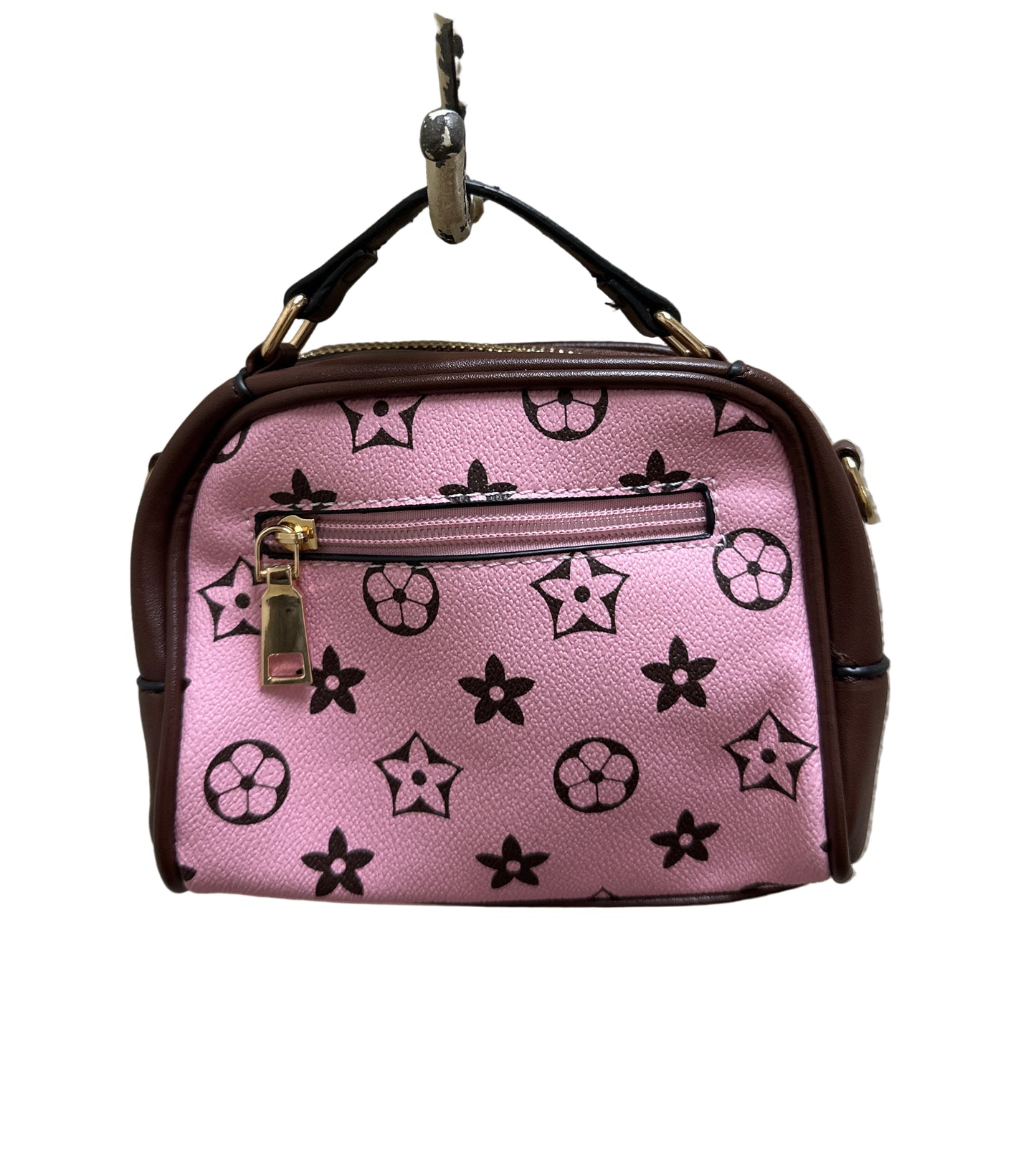 Brown Pink Purse w/Handal
