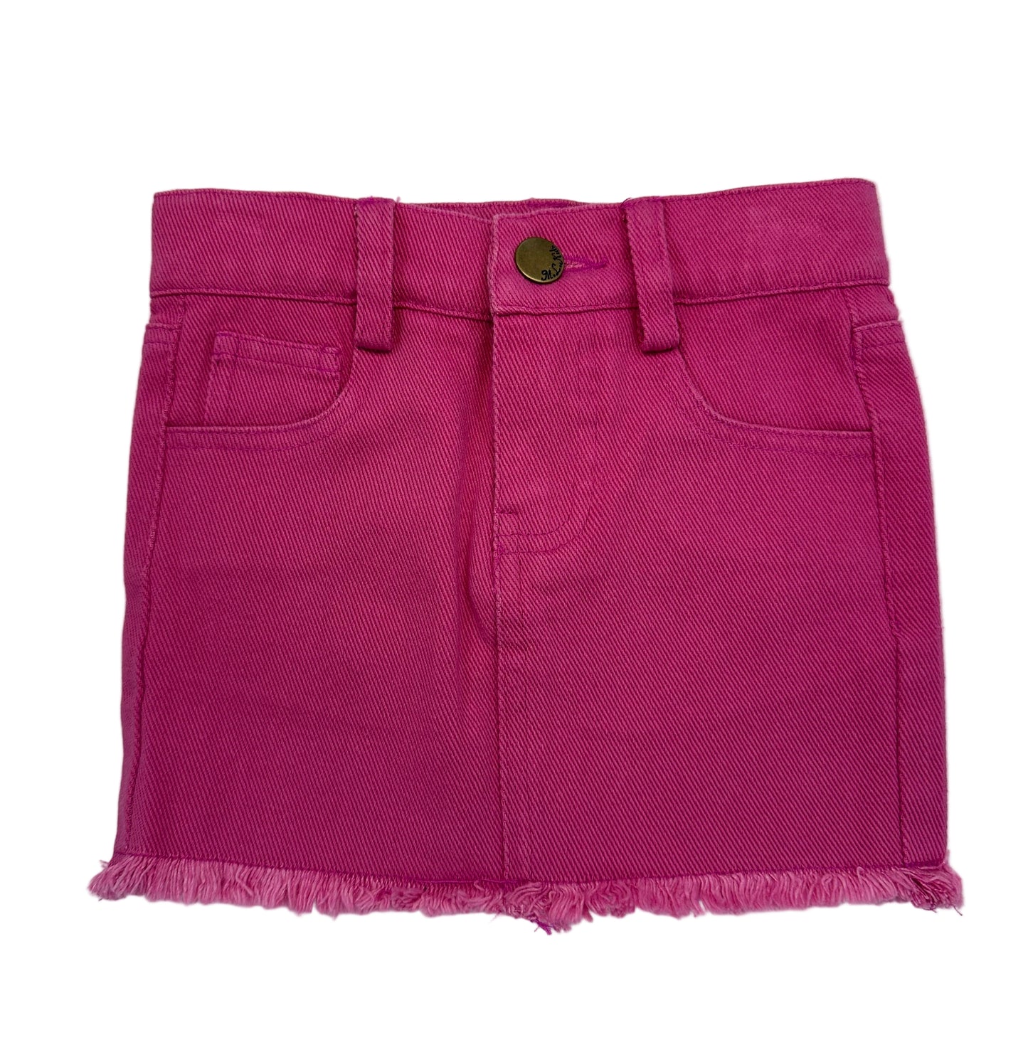 Hot Pink Denim Skirt