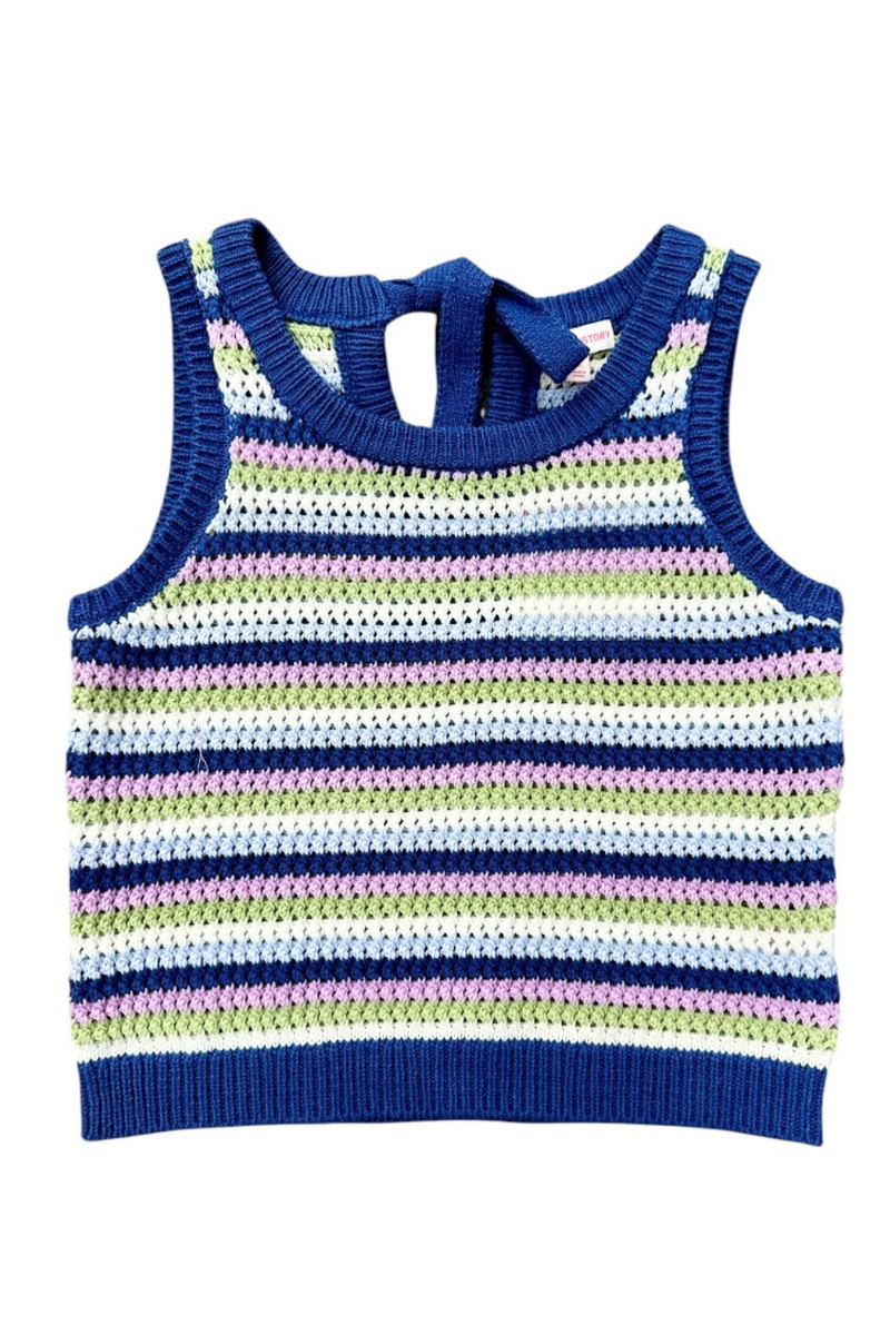 Tank Knit Blue Waves