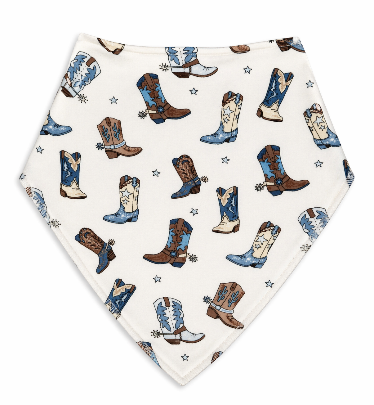 Blue Cowboy Boots Bandana Bib