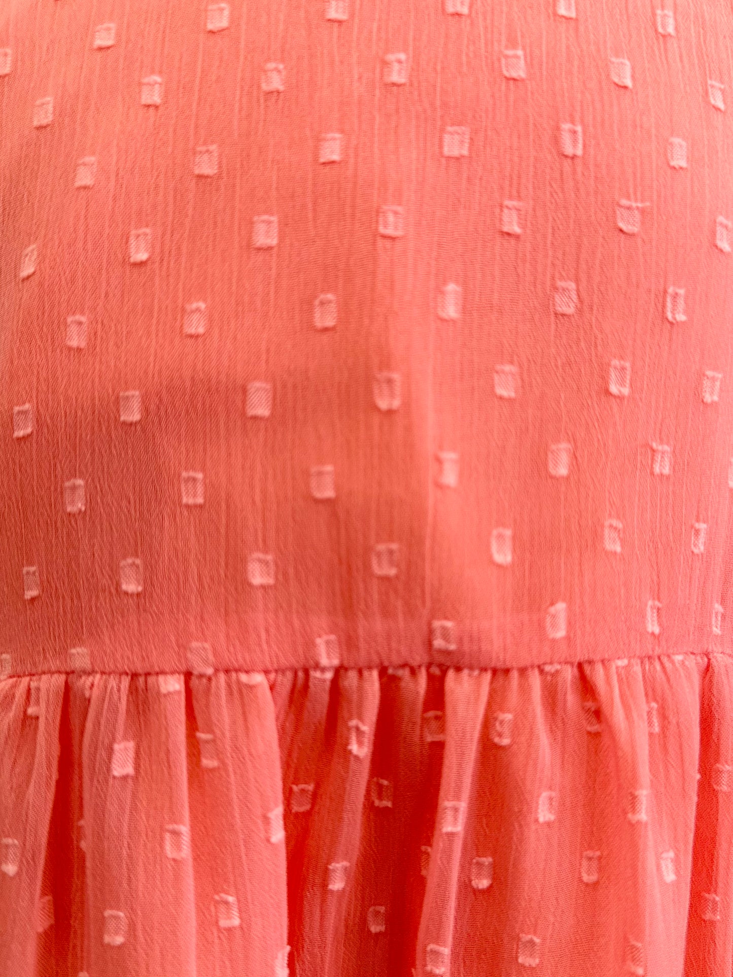 Spring Coral Dot Dress
