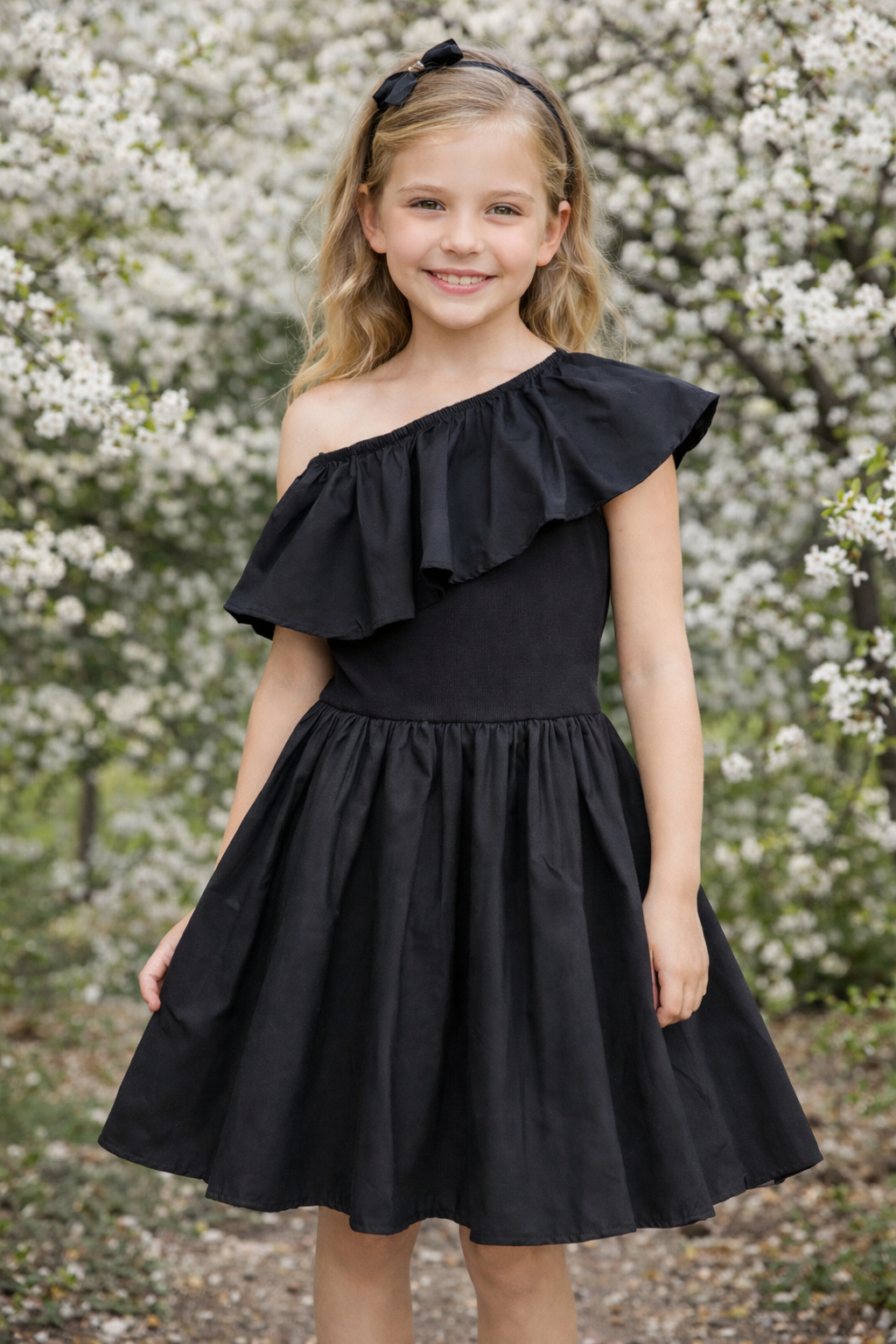 Choey Off the Shoulder Black Dress