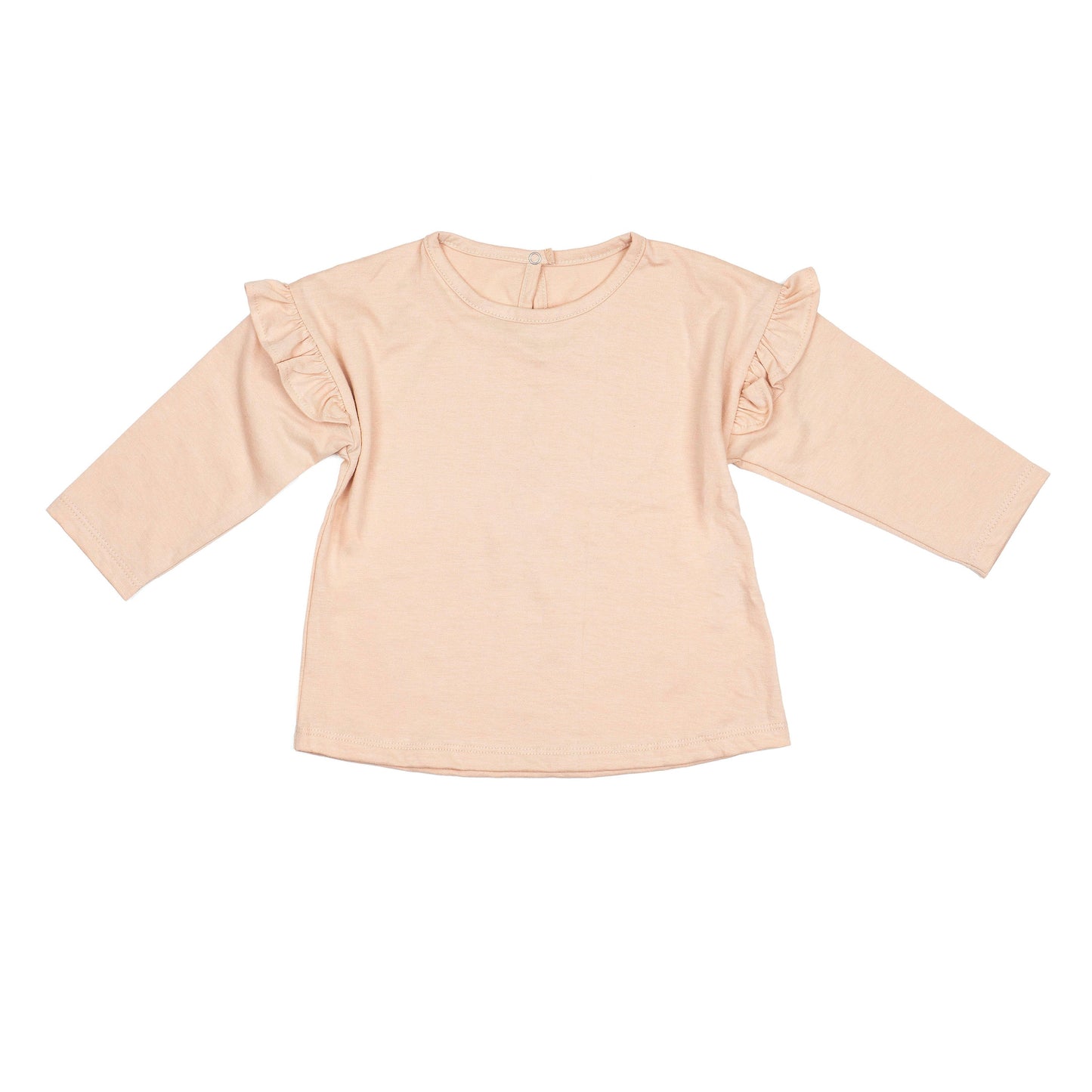 Heart Pocket Overall Dress W/ Ruffle Top