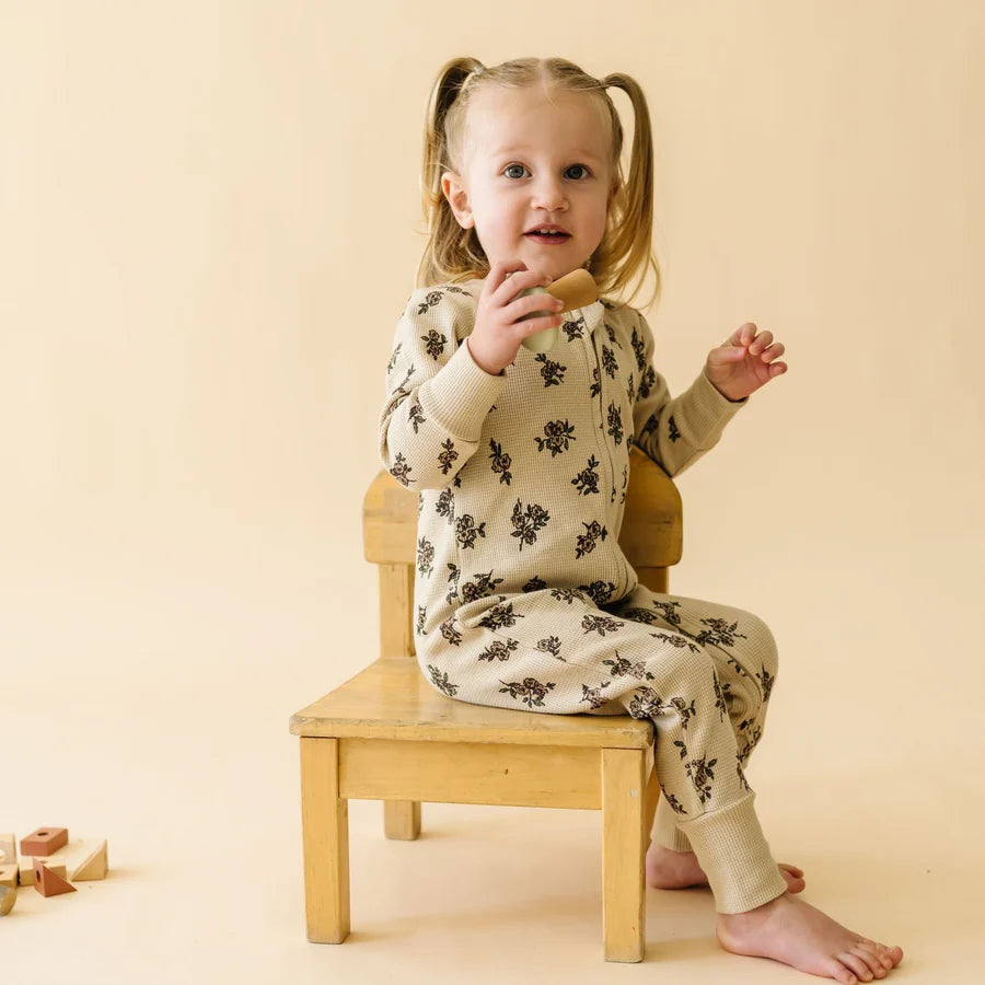 Organic Posy Zip Romper