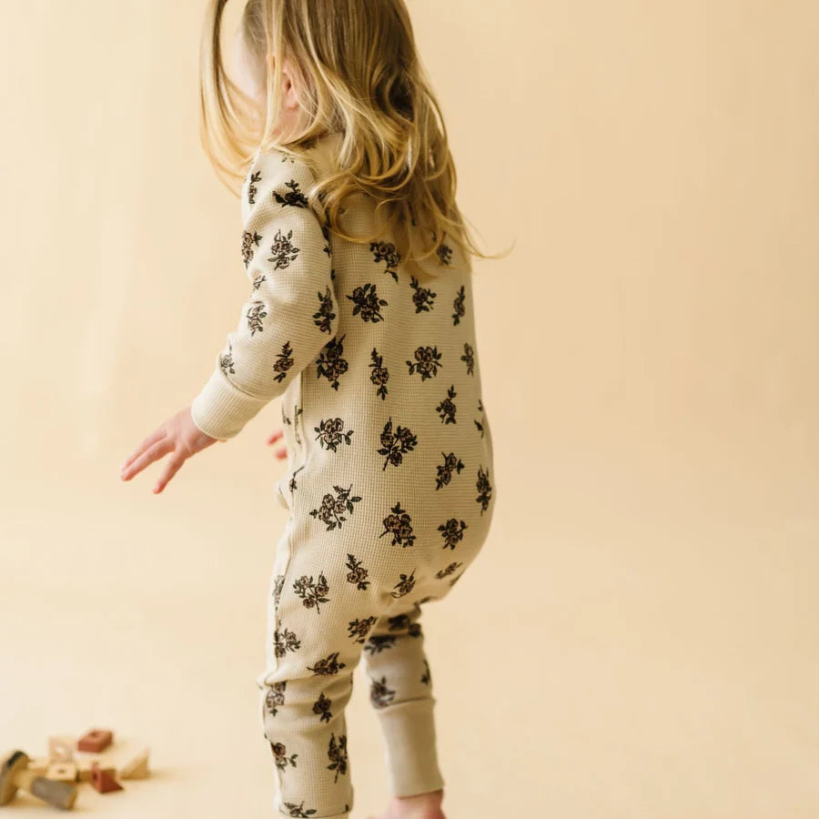 Organic Posy Zip Romper