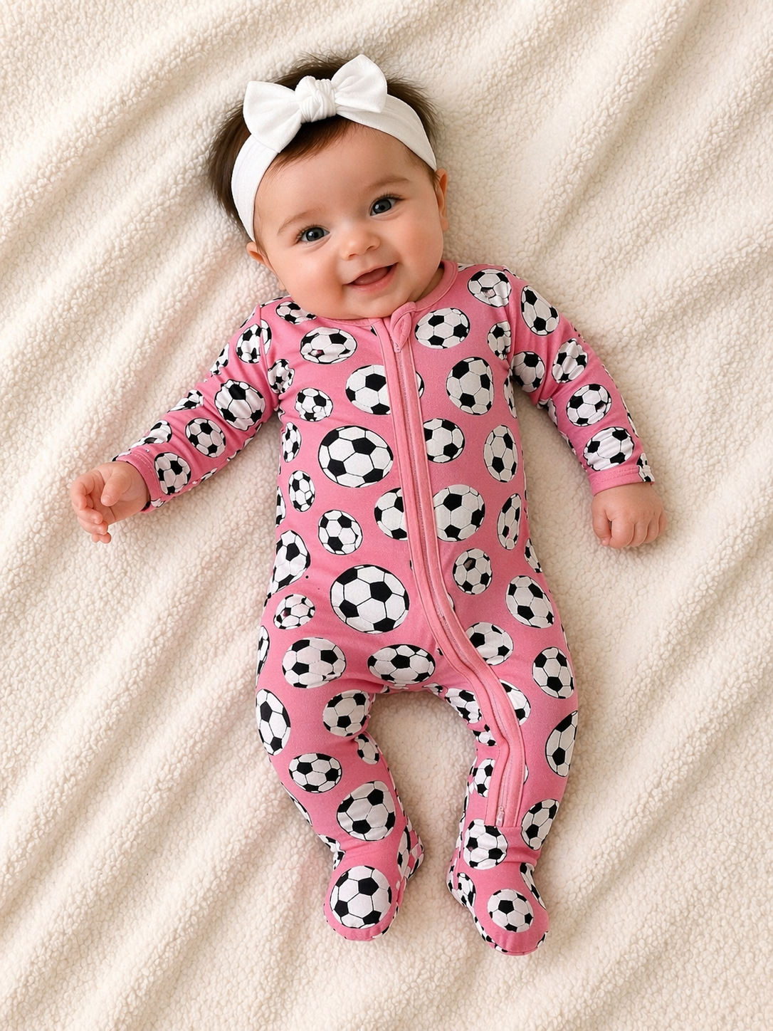 Desert Rose Soccer Zip Footie