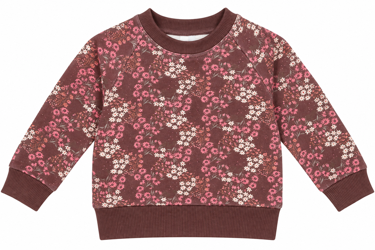 Girls Cluster Garden Floral Sweatshirt