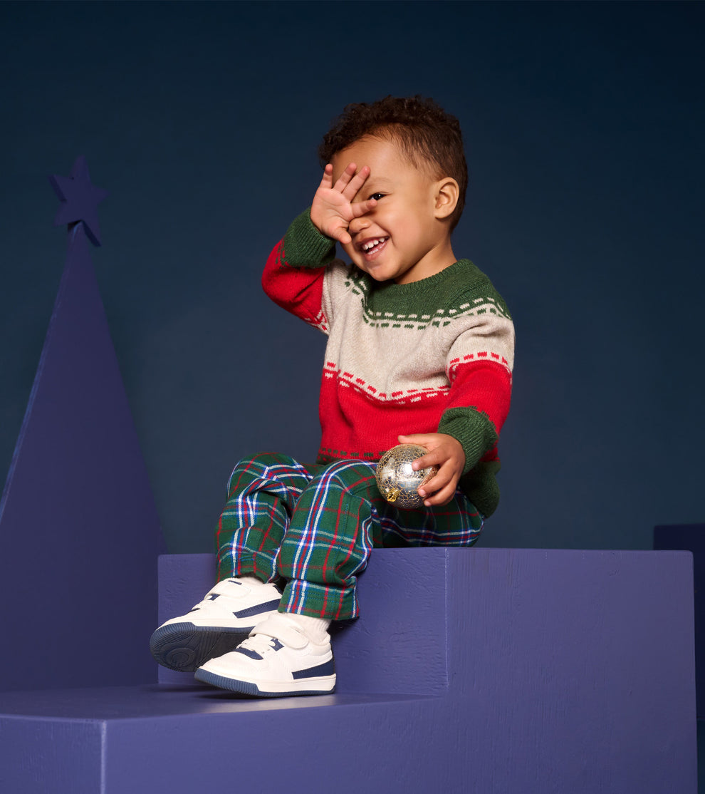 Holiday Combo Crew Sweater