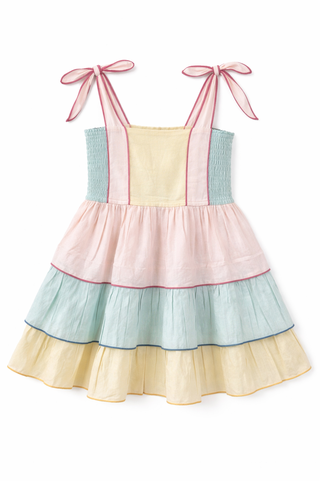 Tie Should Multi Color 3-Tiered Dress