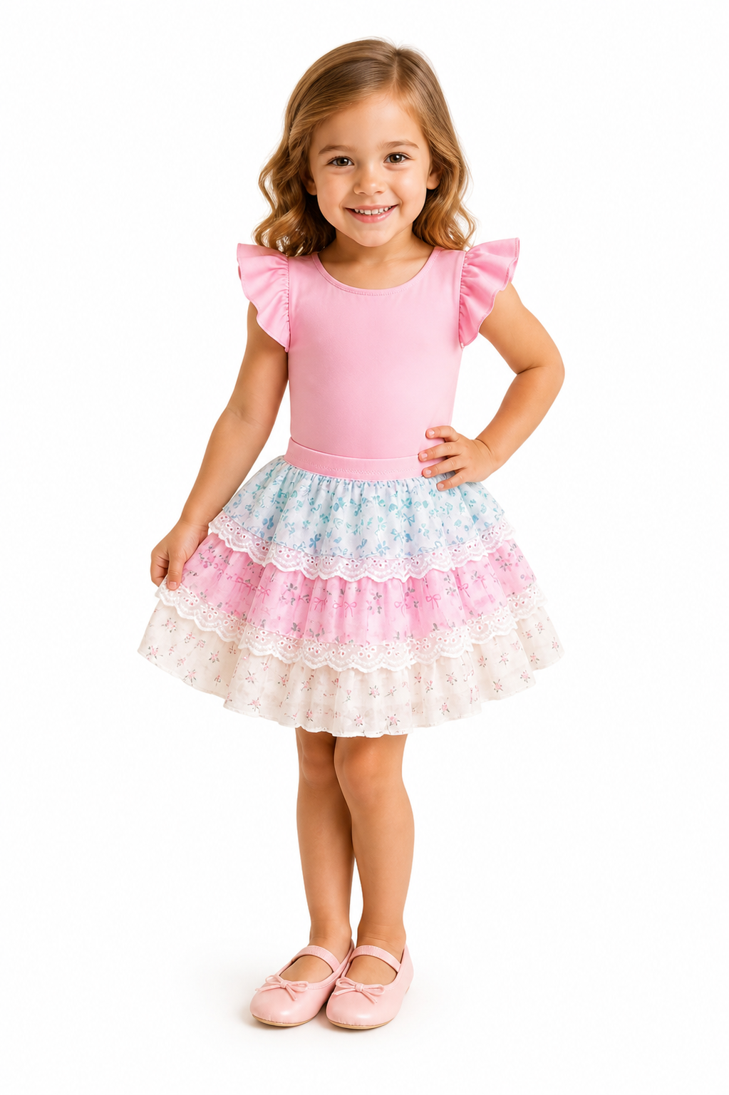 Floral and Lace Tiered Tutu