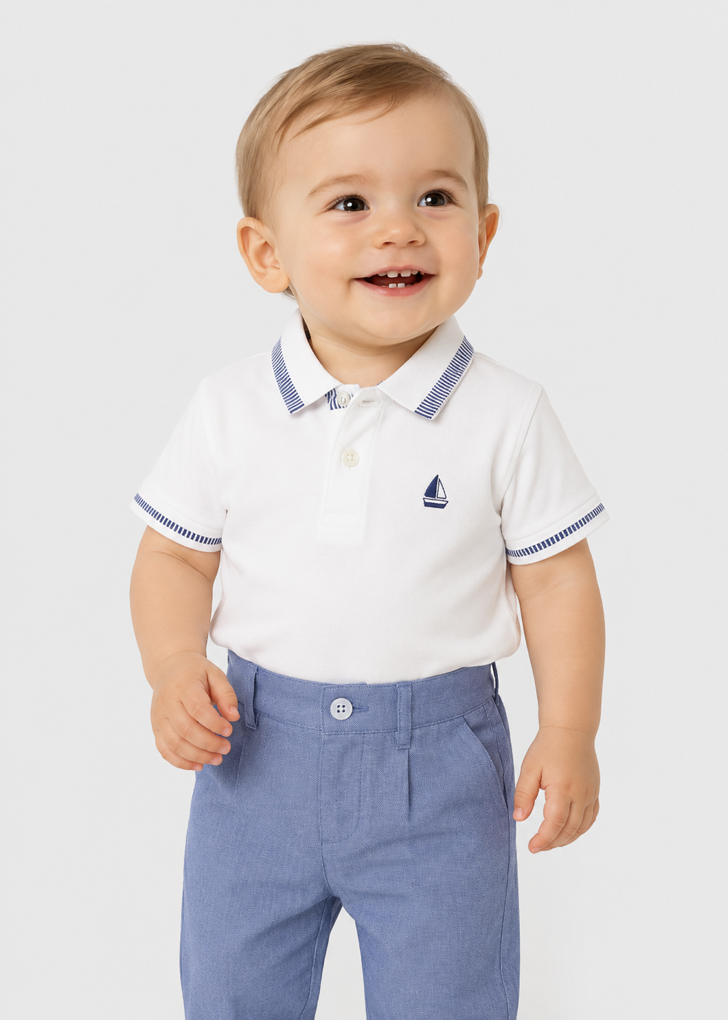 Polo Shirt with Sailboat detail